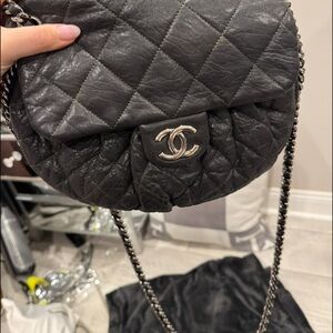 Chanel Black and Tan Crossbody Bag